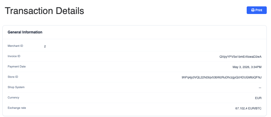 Transaction details